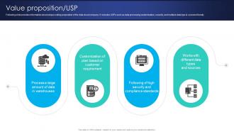 Value Proposition USP Data Integration Investor Funding Elevator Pitch Deck