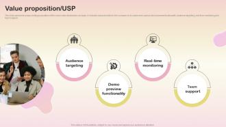 Value Proposition Usp Music Video Distribution Platform Investor Funding Elevator Pitch Deck