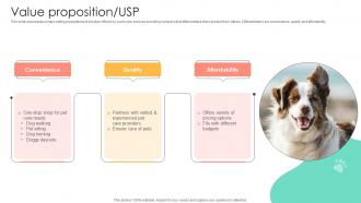 Value Proposition USP Pet Sitting Service Investor Funding Elevator Pitch Deck