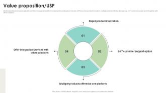 Value Proposition USP Project Management Investor Funding Elevator Pitch Deck