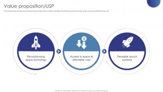Value Proposition Usp Spacex Investor Funding Elevator Pitch Deck