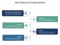 Value statement examples bankers ppt powerpoint presentation ideas graphics example cpb
