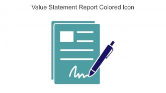 Value Statement Report Colored Icon In Powerpoint Pptx Png And Editable Eps Format