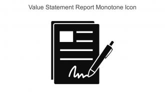 Value Statement Report Monotone Icon In Powerpoint Pptx Png And Editable Eps Format