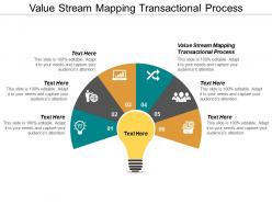 Value stream mapping transactional process ppt powerpoint presentation portfolio infographics cpb