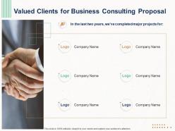 Valued Clients For Business Consulting Proposal Ppt Powerpoint Layouts
