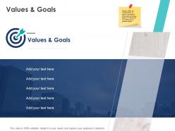 Values and goals f50 ppt powerpoint presentation professional background designs