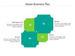 Values business plan ppt powerpoint presentation pictures examples cpb