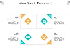 Values strategic management ppt powerpoint presentation outline format ideas cpb