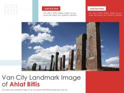 Van city landmark image of ahlat bitlis powerpoint presentation ppt template
