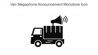 Van Megaphone Announcement Monotone Icon In Powerpoint Pptx Png And Editable Eps Format