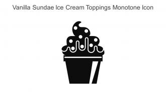 Vanilla Sundae Ice Cream Toppings Monotone Icon In Powerpoint Pptx Png And Editable Eps Format