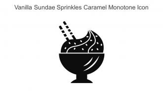 Vanilla Sundae Sprinkles Caramel Monotone Icon In Powerpoint Pptx Png And Editable Eps Format