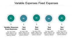 Variable expenses fixed expenses ppt powerpoint presentation infographic template cpb