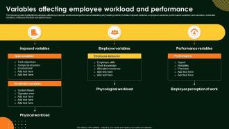 Variables Affecting Employee Workload And Performance