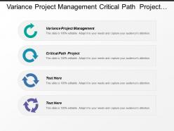 Variance project management critical path project evaluate risks cpb