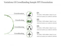 Variations of crowdfunding sample ppt presentation