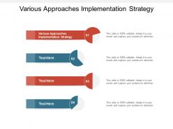 Various approaches implementation strategy ppt powerpoint presentation ideas pictures cpb
