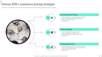 Various B2B E Commerce Pricing Strategies