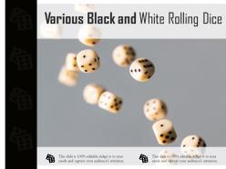 Various Black And White Rolling Dice