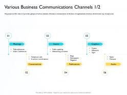 Various Business Communications Channels Networking Events Ppt Styles