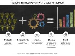 Various business goals with customer service