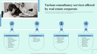 Various Consultancy Services Offered By Real Estate Corporate