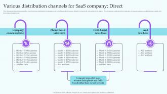 Various Distribution Channels For Saas Company Direct IT Industry Market Analysis Trends MKT SS V