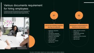 Various Documents Requirement For Hiring Employees Enhancing Organizational Hiring