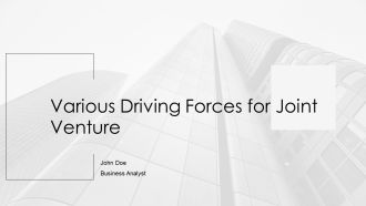 Various Driving Forces For Joint Venture PPT PowerPoint AT