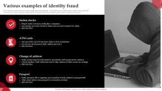 Various Examples Of Identity Fraud