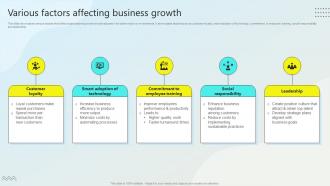 Various Factors Affecting Business Growth Steps For Business Growth Strategy SS