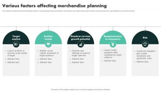 Various Factors Affecting Merchandise Planning