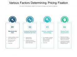 Various Factors Determining Pricing Fixation