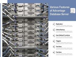 Various Features Of Advantage Database Server