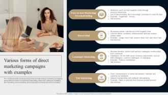 Various Forms Of Direct Marketing Campaigns Comprehensive Guide Strategies To Grow Business Mkt Ss