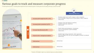 Various Goals To Track And Measure Corporate Progress