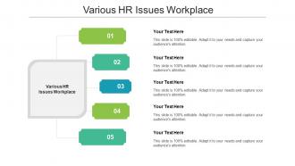 Various HR Issues Workplace Ppt Powerpoint Presentation Pictures Microsoft Cpb