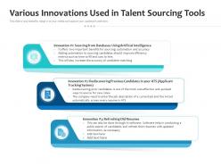 Various innovations used in talent sourcing tools