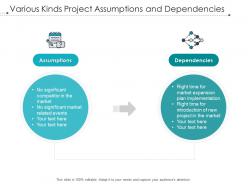 Various Kinds Project Assumptions And Dependencies
