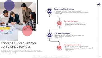 Various KPIS For Customer Consultancy Services