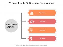 Various levels of business performance ppt powerpoint presentation gallery graphics tutorials cpb