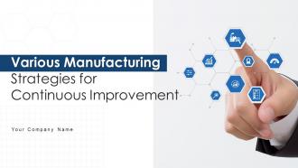 Various Manufacturing Strategies For Continuous Improvement Strategy MM