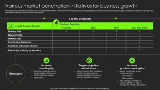 Various Market Penetration Initiatives For Business Growth Building Substantial Business Strategy