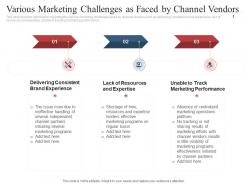Various Marketing Challenges As Faced By Channel Vendors Co Marketing Initiatives To Reach