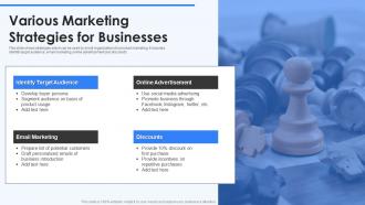 Various Marketing Strategies For Businesses