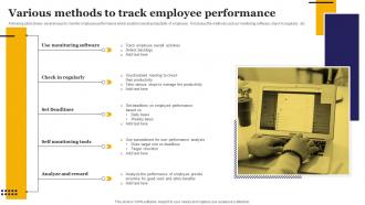Various Methods To Track Employee Performance