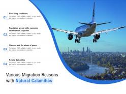 Various migration reasons with natural calamities