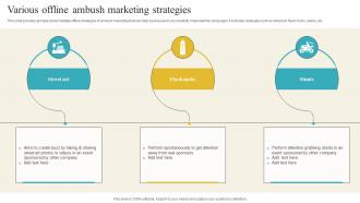 Various Offline Ambush Marketing Strategies Introduction Of Ambush Marketing