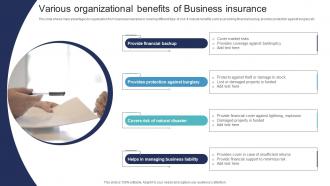 Various Organizational Benefits Of Business Insurance